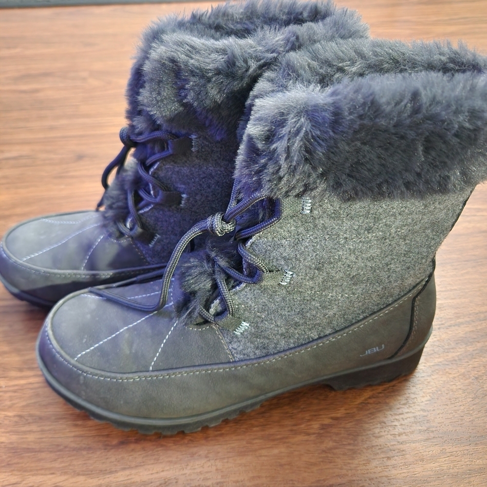 Costco Gray Fur-Lined Winter Boots